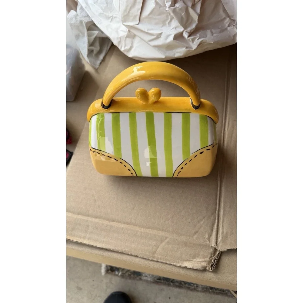 Ceramic Purse Coin Bank 